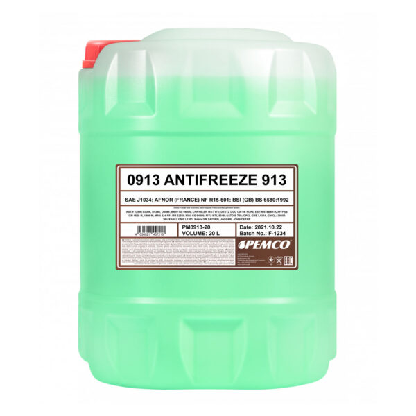 Pemco antifreeze 913 (-40°c) ΠΡΑΣΙΝΟ 20l - amortiser online -