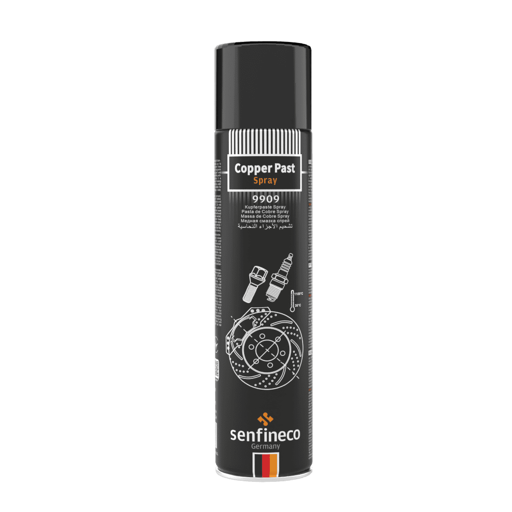 Σπρέι Χαλκού Senfineco Copper Paste Spray 400ml - Amortiser Online Σπρέι Χαλκού senfineco copper paste spray 400ml - Το senfineco copper past spray είναι ένα ειδικό προϊόν λιπαντικού και προστατευτικού, σχεδιασμένο για τη χρήση σε μεταλλικές επιφάνειες και συνδέσεις. Περιέχει σωματίδια χαλκού που προσφέρουν εξαιρετική προστασία από τη διάβρωση, την οξείδωση και τη φθορά σε υψηλές θερμοκρασίες. Η χρήση του copper past spray διευκολύνει τη συναρμολόγηση και την αποσυναρμολόγηση μεταλλικών μερών, ενώ μειώνει την τριβή και την κόλληση, αποτρέποντας έτσι τις ζημιές κατά τη διάρκεια της διαδικασίας. Είναι ιδανικό για εφαρμογές σε συστήματα εξάτμισης, φρένα, καπάκια βαλβίδων και άλλες επιφάνειες που απαιτούν ανθεκτικότητα και προστασία.