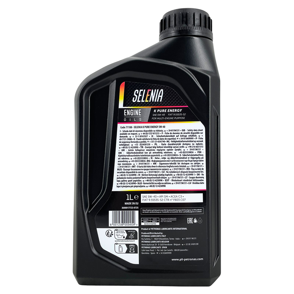 Λιπαντικό Κινητήρα Selenia K Pure Energy 5w-40 1lt - Συνθετικό (acea C3) - Amortiser Online Λιπαντικό Κινητήρα selenia k pure energy 5w-40 1lt - Συνθετικό (acea c3) -