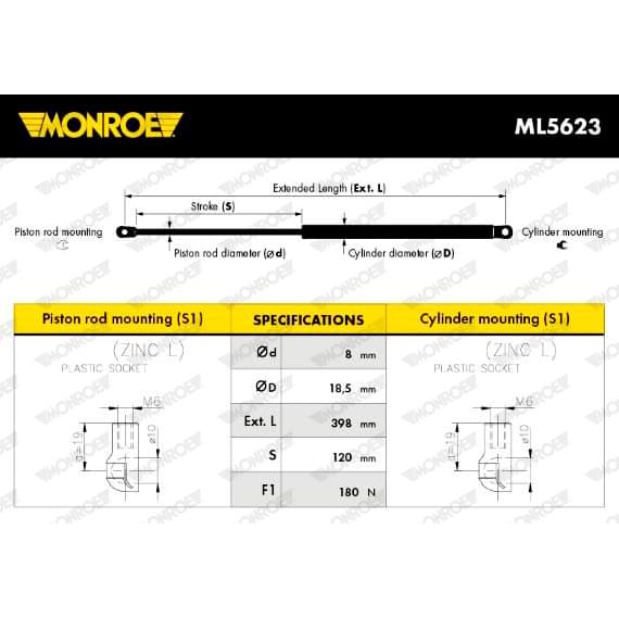 Αμορτισέρ Πίσω Παρμπρίζ Monroe για Rover 75 Tourer / Mg Zt-t (2001-2005) - Amortiser Online - Amortiser Online Αμορτισέρ Πίσω Παρμπρίζ monroe για rover 75 tourer / mg zt-t (2001-2005) - amortiser online -