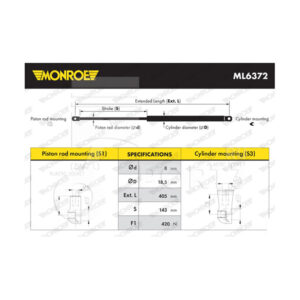 Αμορτισέρ Μπαγκάζ Monroe ML6372 για Fiat Panda 2012- (312,319)