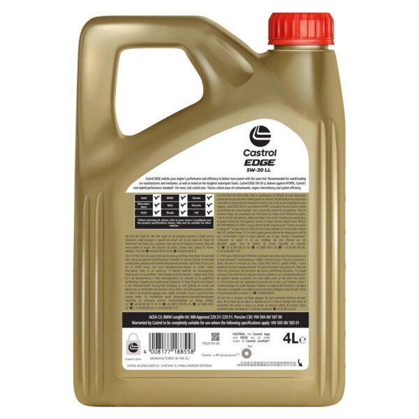 Castrol edge ll 5w-30 4l - amortiser online -