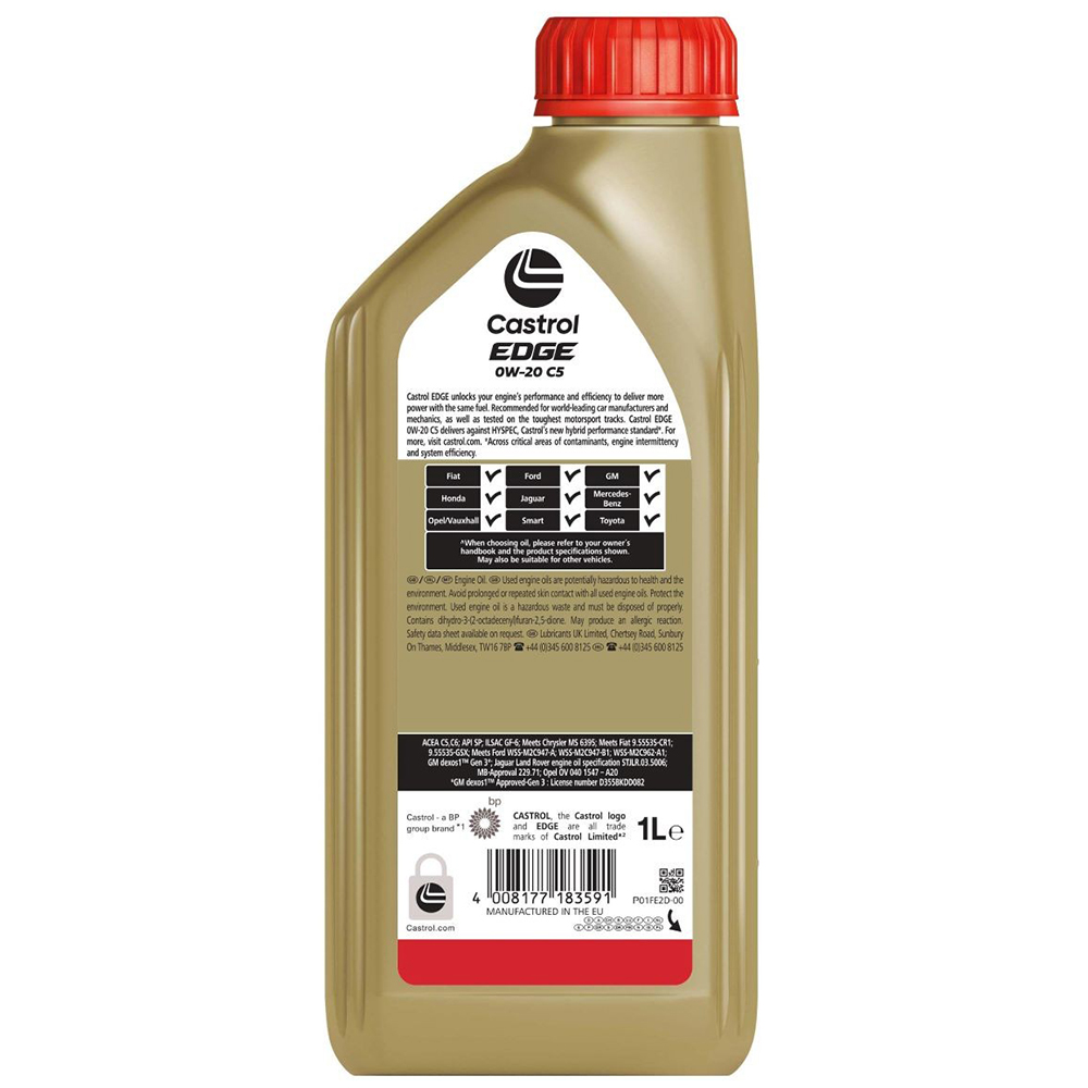 Λάδι Castrol Edge 0w-20 C5 1lt - Amortiser Online Λάδι castrol edge 0w-20 c5 1lt -