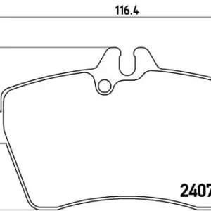 Σετ τακάκια, Δισκόφρενα Brembo P 50 056 για Mercedes