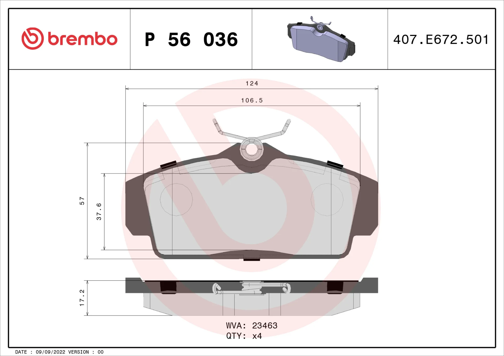 Σετ τακάκια, Δισκόφρενα Brembo P 56 036 - Amortiseronline - Amortiseronline Σετ τακάκια, Δισκόφρενα brembo p 56 036 - amortiseronline -