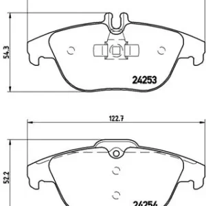 Σετ τακάκια, Δισκόφρενα Brembo P 50 068 για Mercedes