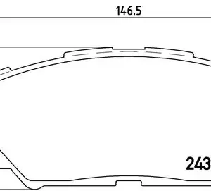 Σετ τακάκια, Δισκόφρενα Brembo P 83 071 Toyota