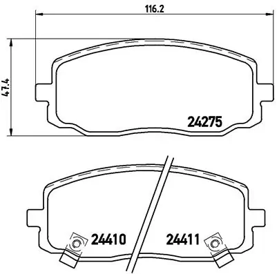 Σετ τακάκια, Δισκόφρενα Brembo P 30 032 για Hyundai, Kia, Dodge - Amortiseronline - Amortiseronline Σετ τακάκια, Δισκόφρενα brembo p 30 032 για hyundai, kia, dodge - amortiseronline -