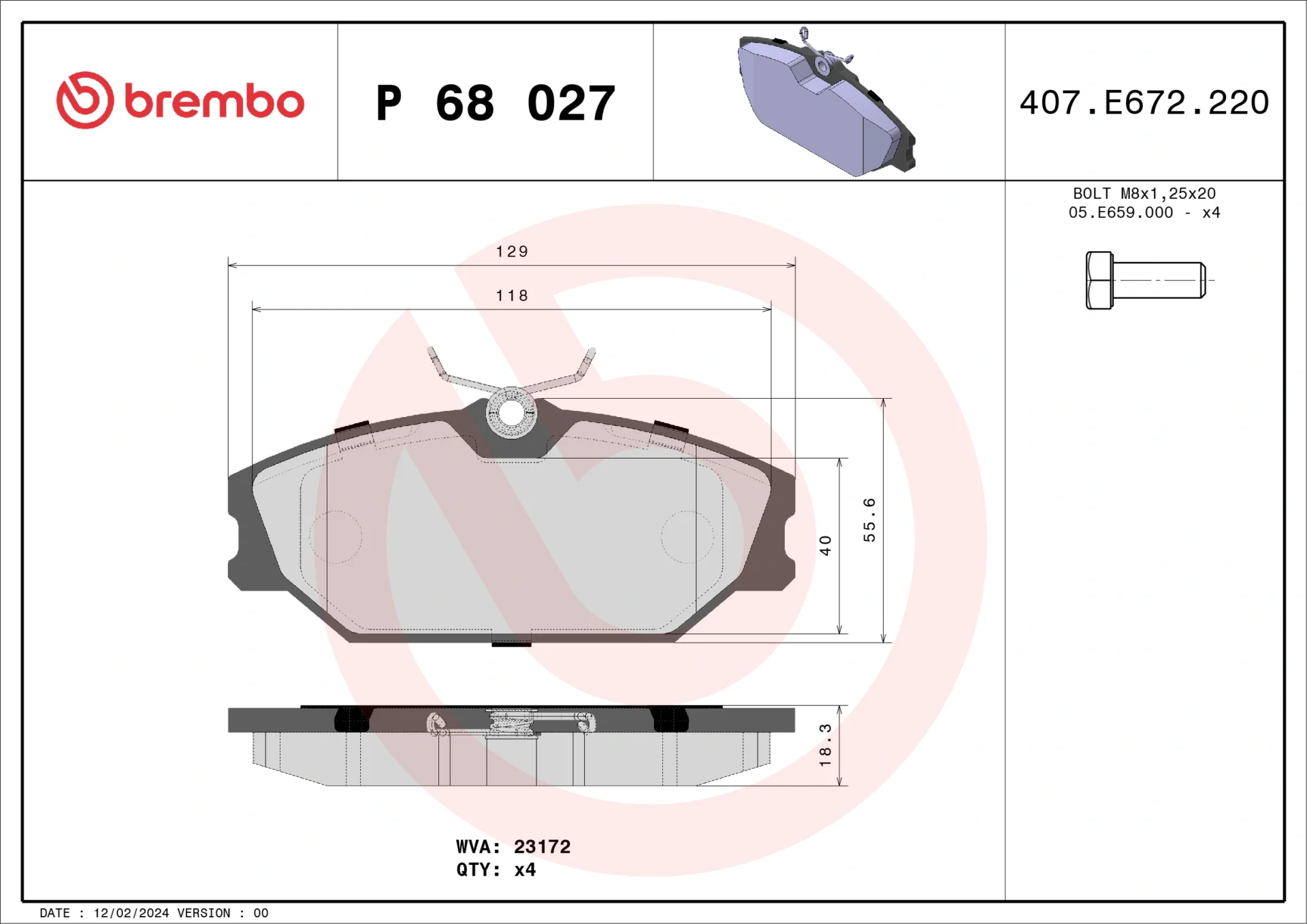 Σετ τακάκια, Δισκόφρενα Brembo P 68 027 - Amortiseronline - Amortiseronline Σετ τακάκια, Δισκόφρενα brembo p 68 027 - amortiseronline -