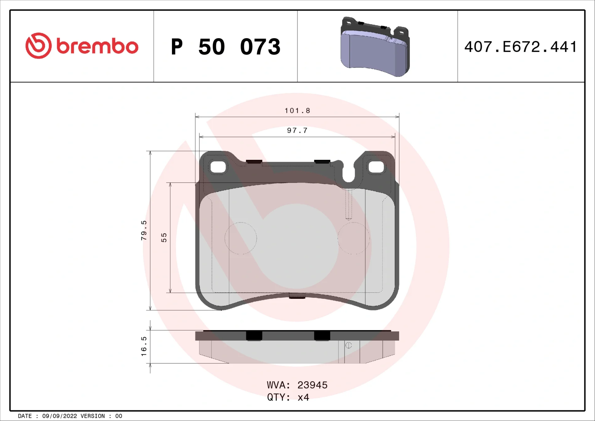 Σετ τακάκια, Δισκόφρενα Brembo P 50 073 για Mercedes - Amortiseronline - Amortiseronline Σετ τακάκια, Δισκόφρενα brembo p 50 073 για mercedes - amortiseronline -