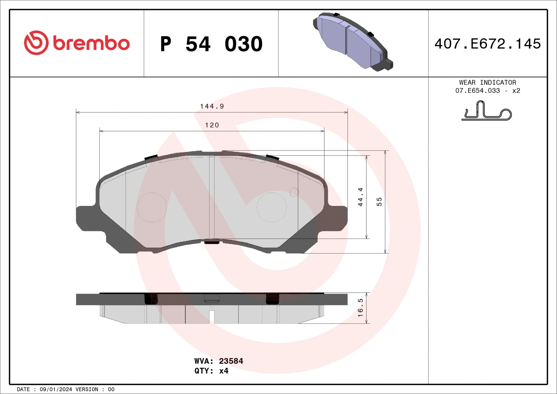 Σετ τακάκια, Δισκόφρενα Brembo P 54 030 για Citroen, Fiat, Hyundai, Jeep, Lancia, Peugeot, Chrysler, Dodge, Mitsubishi - Amortiseronline - Amortiseronline Σετ τακάκια, Δισκόφρενα brembo p 54 030 για citroen, fiat, hyundai, jeep, lancia, peugeot, chrysler, dodge, mitsubishi - amortiseronline -