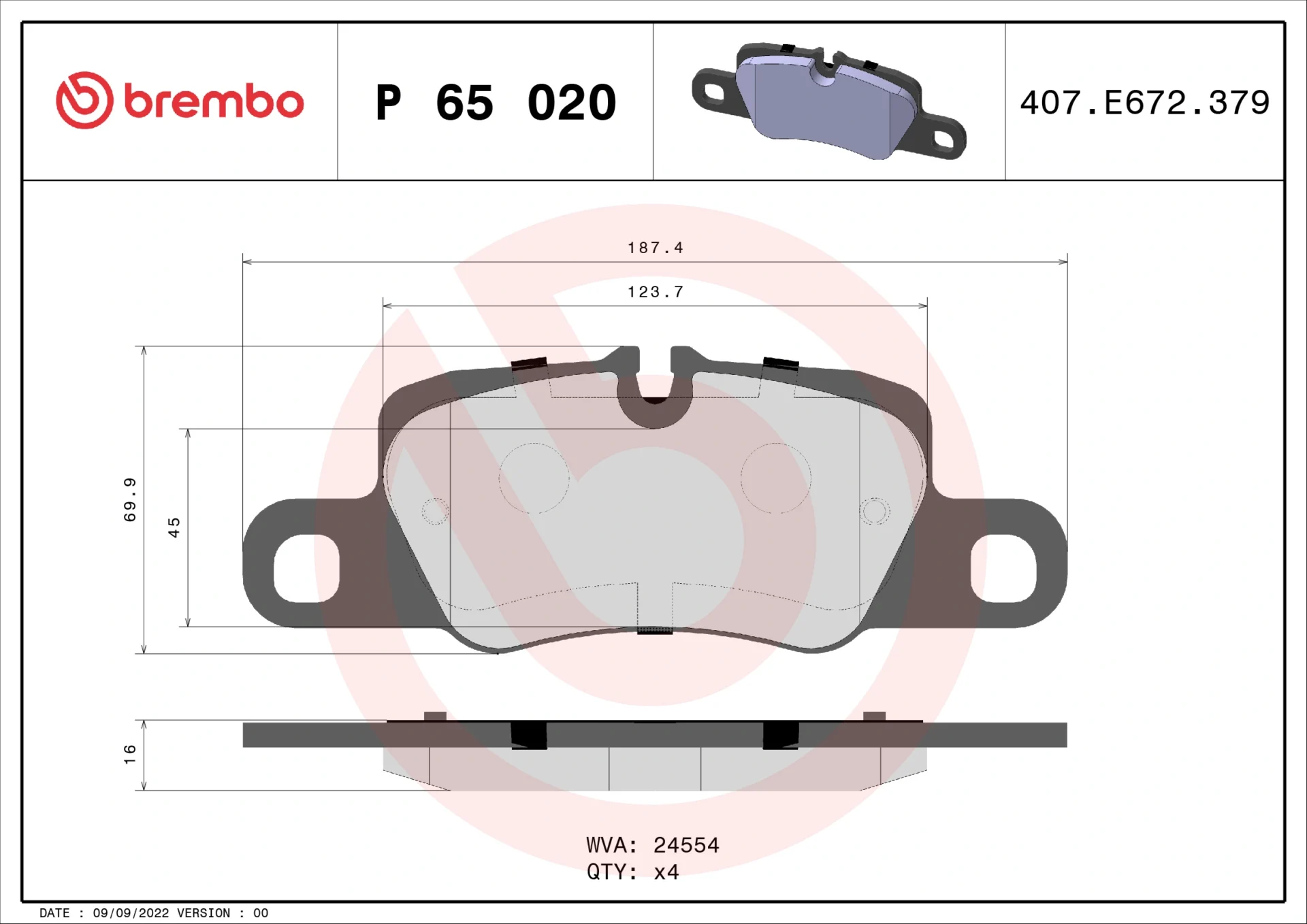 Σετ τακάκια, Δισκόφρενα Brembo P 65 020 - Amortiseronline - Amortiseronline Σετ τακάκια, Δισκόφρενα brembo p 65 020 - amortiseronline -