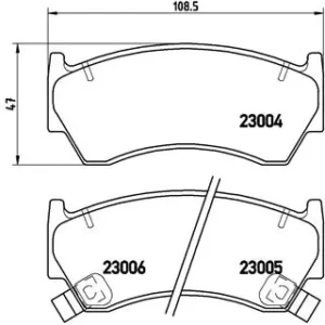 Σετ τακάκια, Δισκόφρενα Brembo P 56 033 για Nissan