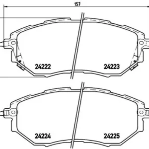 Σετ τακάκια, Δισκόφρενα Brembo P 78 017