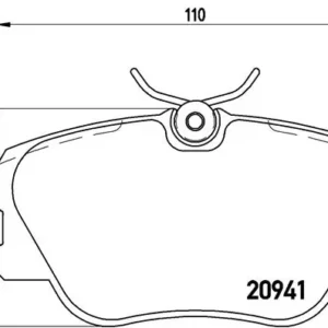 Σετ τακάκια, Δισκόφρενα Brembo P 50 008 για Mercedes