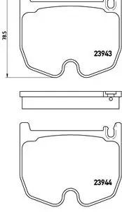 Σετ τακάκια, Δισκόφρενα Brembo P 50 062 για Mercedes