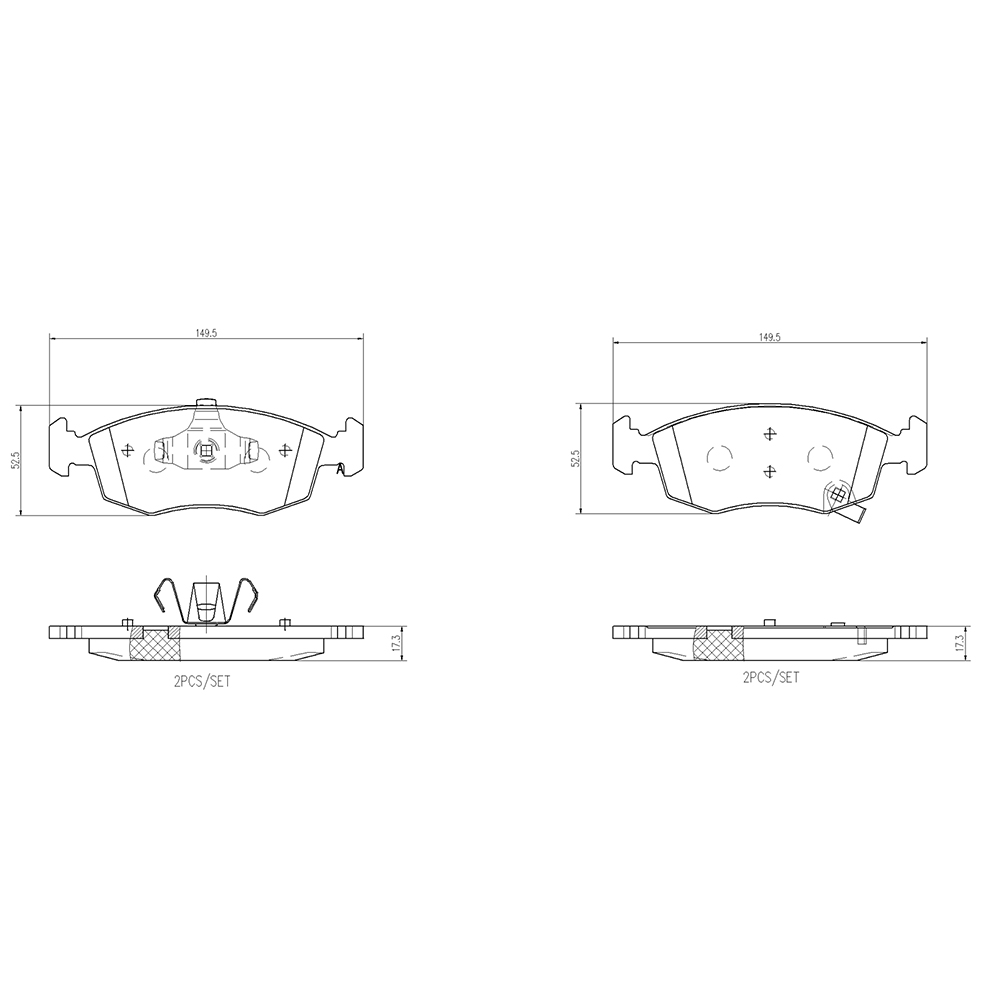 Σετ τακάκια, Δισκόφρενα Brembo P 11 031 για Fiat, Lancia - Amortiseronline - Amortiseronline Σετ τακάκια, Δισκόφρενα brembo p 11 031 για fiat, lancia - amortiseronline -