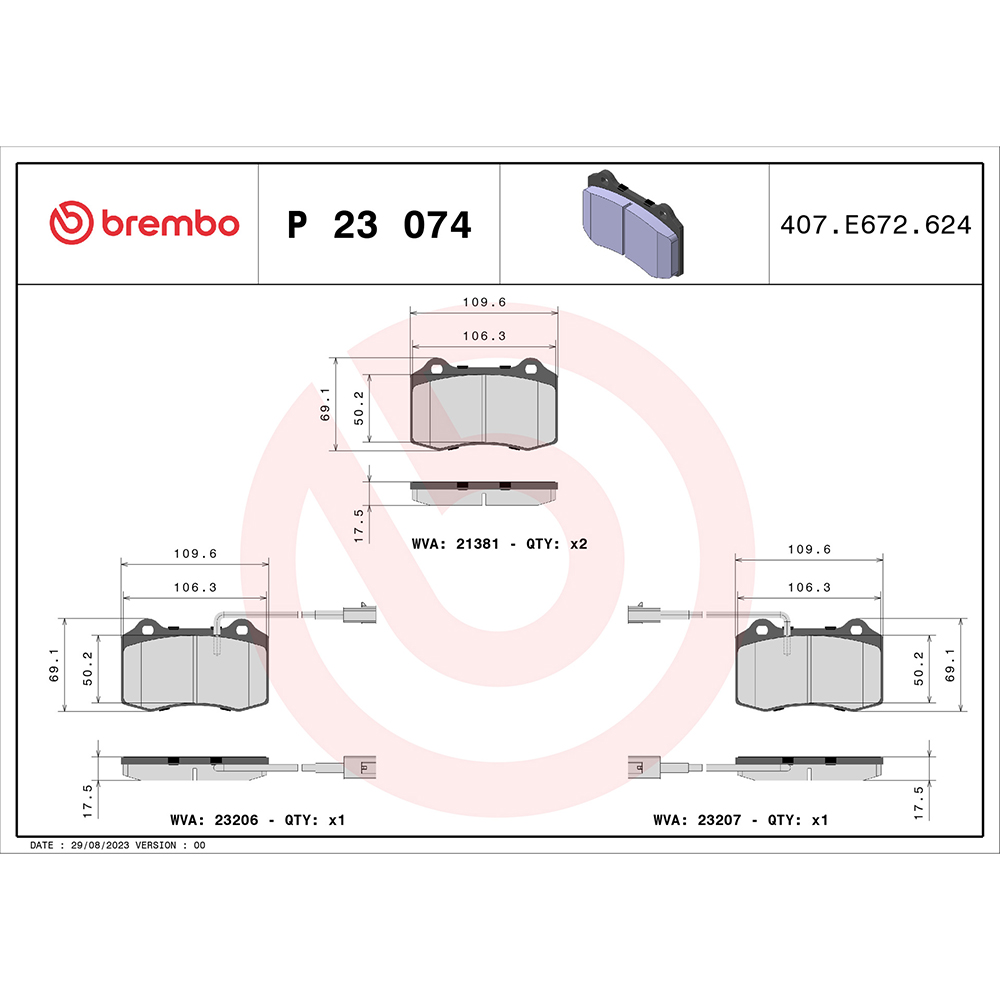 Σετ τακάκια, Δισκόφρενα Brembo P 23 074 - Amortiser Online - Amortiser Online Σετ τακάκια, Δισκόφρενα brembo p 23 074 - amortiser online -
