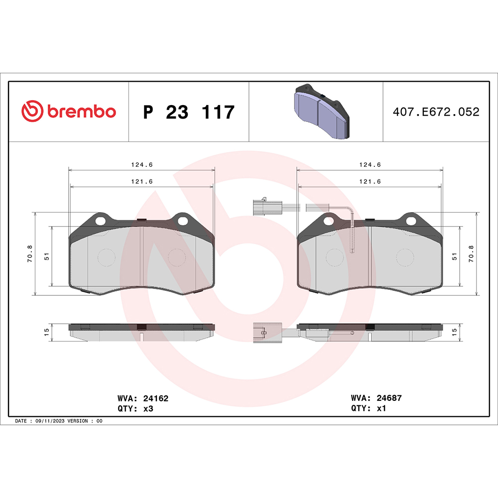 Σετ τακάκια, Δισκόφρενα Brembo P 23 117 για Abarth, Alfa Romeo, Fiat - Amortiser Online - Amortiser Online Σετ τακάκια, Δισκόφρενα brembo p 23 117 για abarth, alfa romeo, fiat - amortiser online -