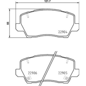 Σετ τακάκια, Δισκόφρενα Brembo P 30 114 για Kia