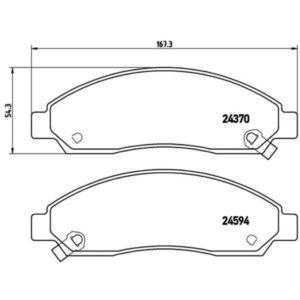 Σετ τακάκια, Δισκόφρενα Brembo P 34 005 για Isuzu