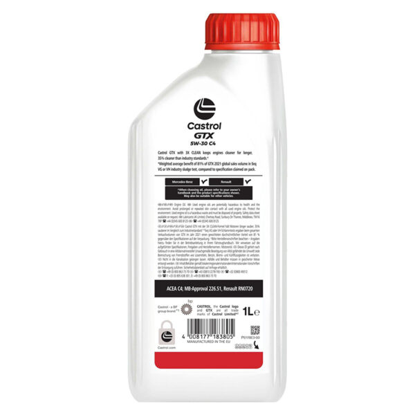 Castrol gtx 5w-30 c4 1l - amortiser online -