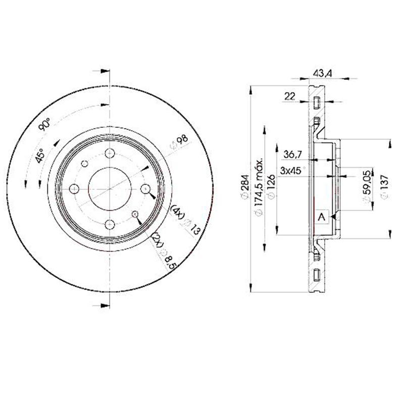 Δισκόπλακα Ztec+ Bd1741 για Fiat Bravo Ii 1.4 T-jet 120 Hp 09/07- F - Amortiser Online - Amortiser Online Δισκόπλακα ztec+ bd1741 για fiat bravo ii 1. 4 t-jet 120 hp 09/07- f - amortiser online -